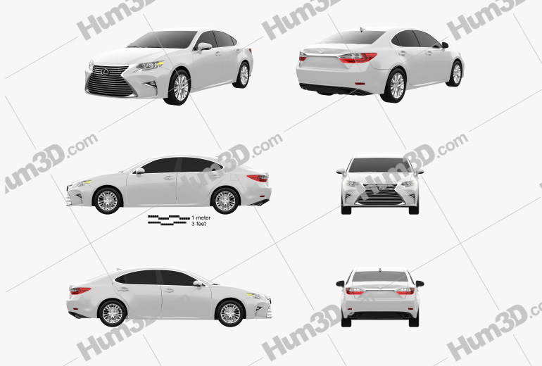 Lexus ES 2016 Blueprint Template
