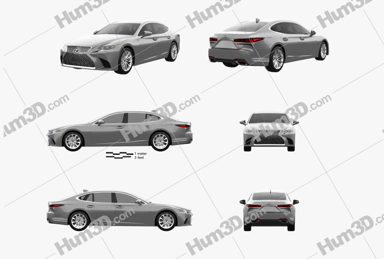 Lexus LS 2020 Blueprint Template