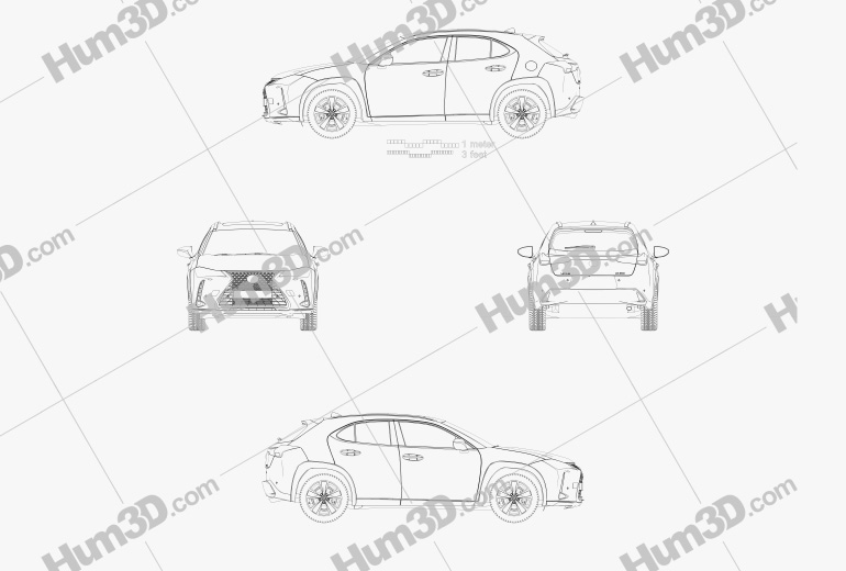 Lexus UX 2022 Blueprint
