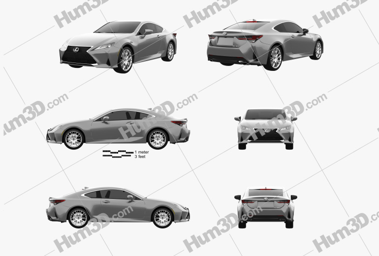 Lexus RC 2022 Blueprint Template