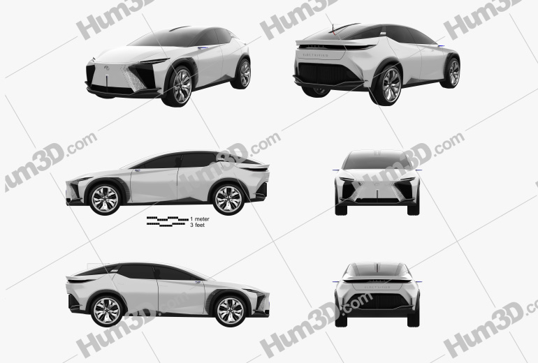 Lexus LF-Z Electrified 2022 Blueprint Template
