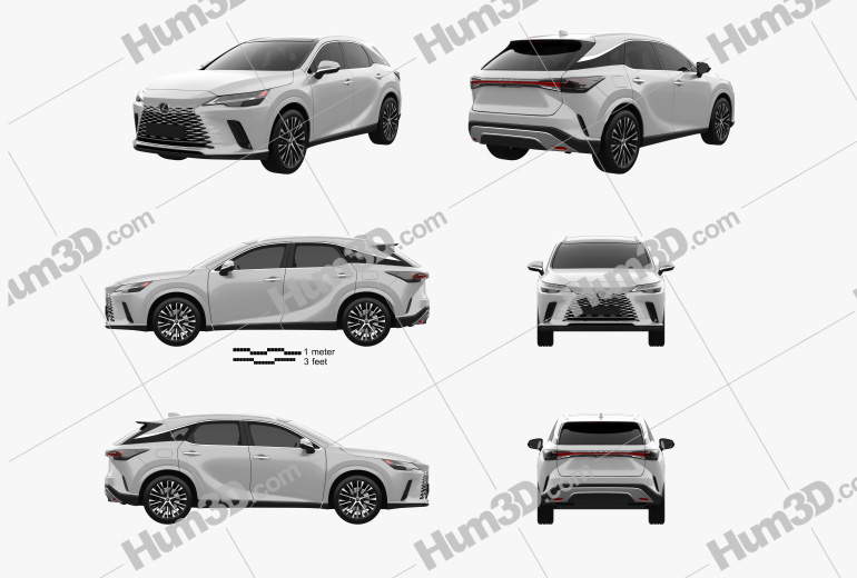 Lexus RX hybrid 2023 Blueprint Template