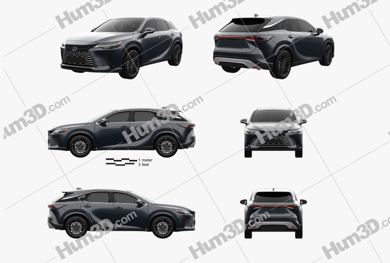 Lexus RX Premium 2023 Blueprint Template