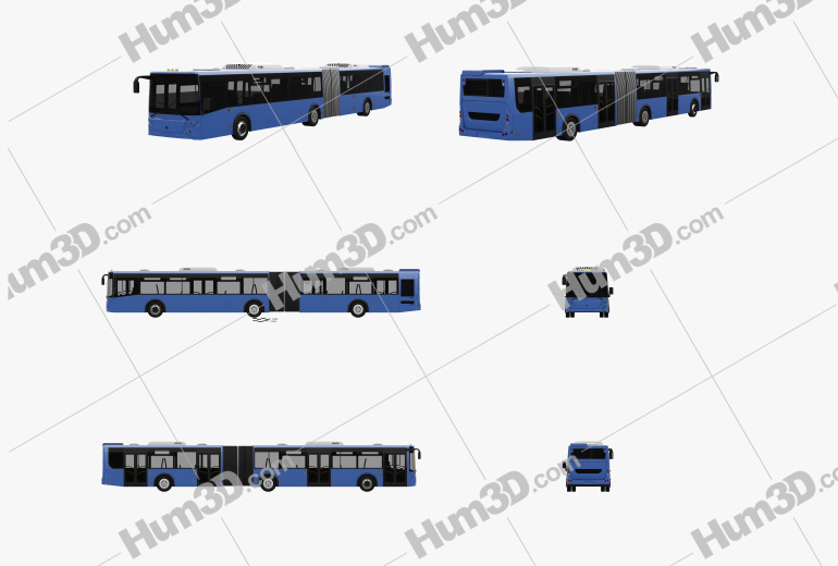 LiAZ 6213-65 bus 2018 Blueprint Template