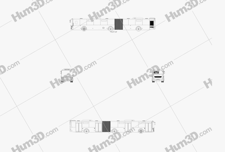 LiAZ 6213-65 バス 2018 設計図