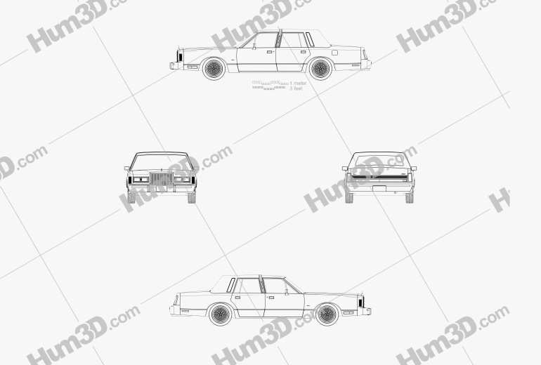 Lincoln Town Car 1993 Blueprint