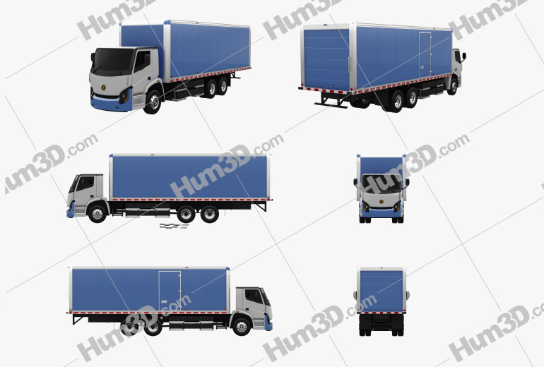 Lion Electric 8 Box Truck 2020 Blueprint Template
