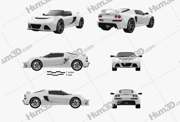 Lotus Exige S 2013 Blueprint Template