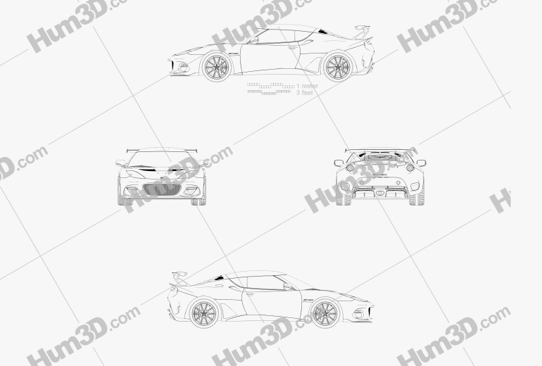 Lotus Evora GT 430 2020 Blueprint