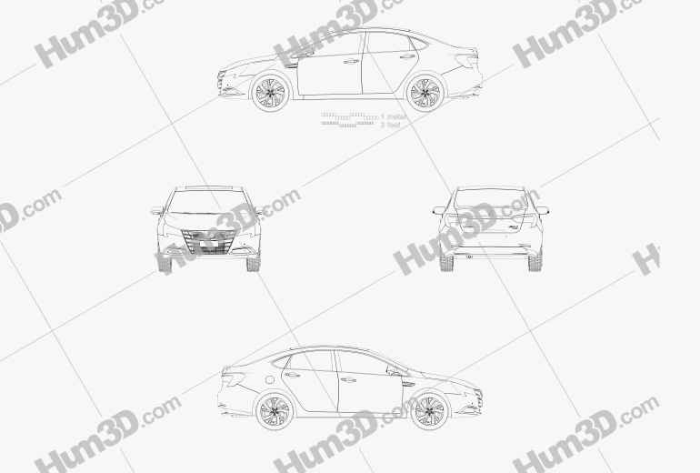 Luxgen S5 Turbo Eco Hyper 2018 Чертеж