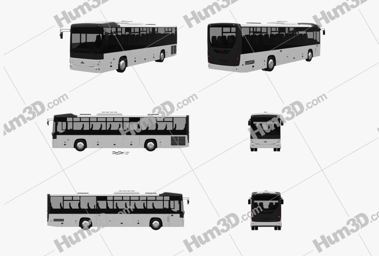 MAZ 231062 bus 2016 Blueprint Template