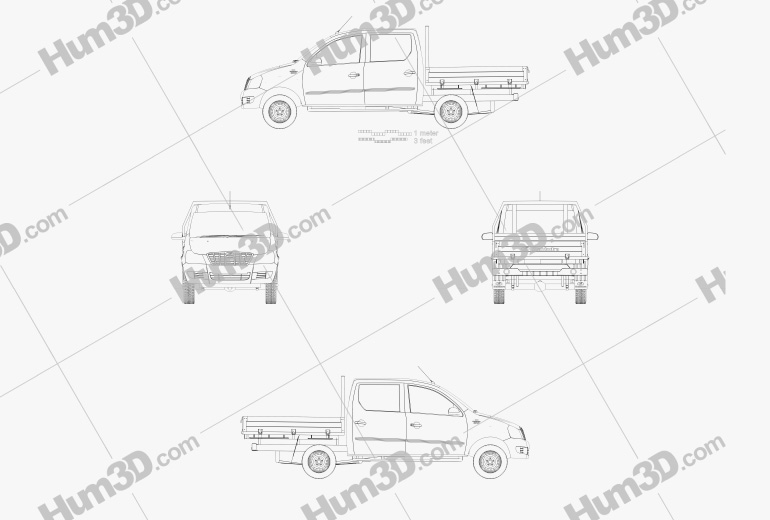 Mahindra Genio Dual Cab Pickup 2014 Blueprint
