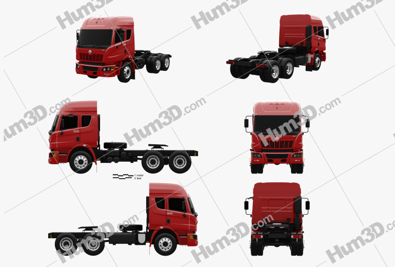 Mahindra MN 49 Tractor Truck 2015 Blueprint Template