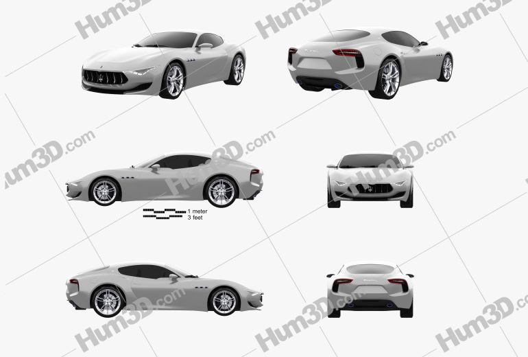 Maserati Alfieri 2015 Blueprint Template