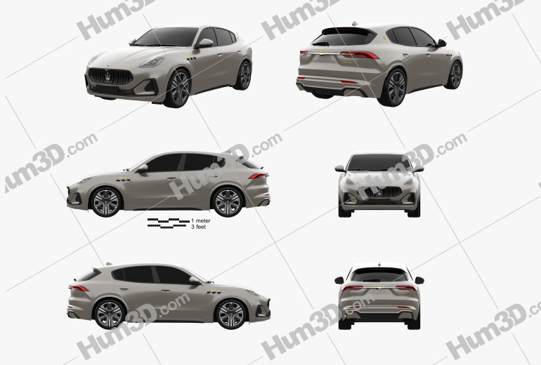 Maserati Grecale Folgore 2022 Blueprint Template
