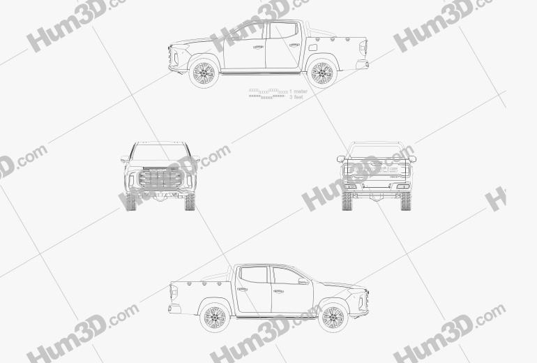 Maxus T90 Double Cab EV 2021 Blueprint