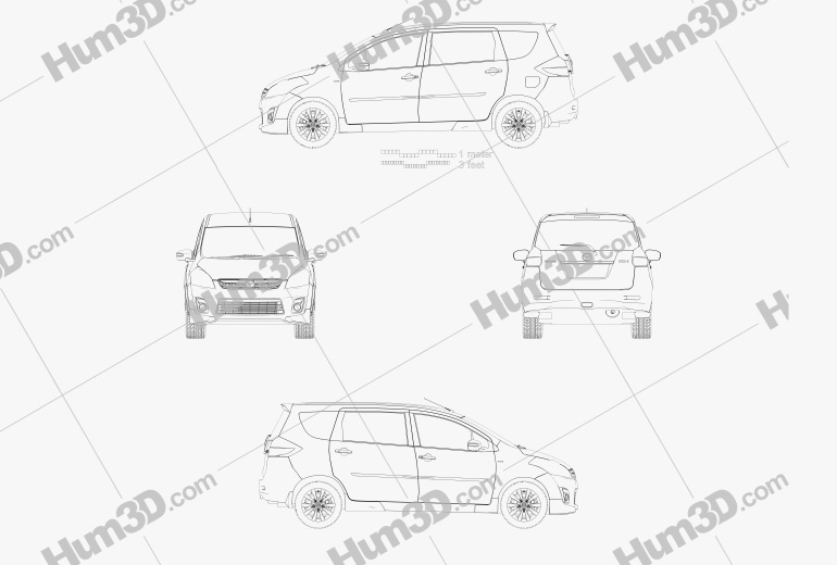 Mazda VX-1 2013 Disegno Tecnico