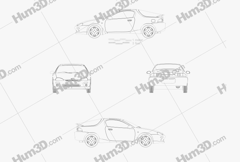 Mazda MX-3 1998 Blueprint