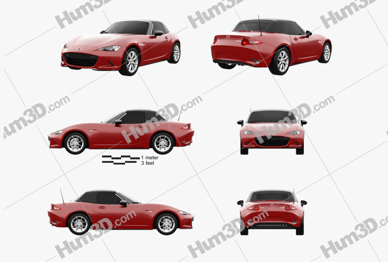 Mazda MX-5 2017 Blueprint Template