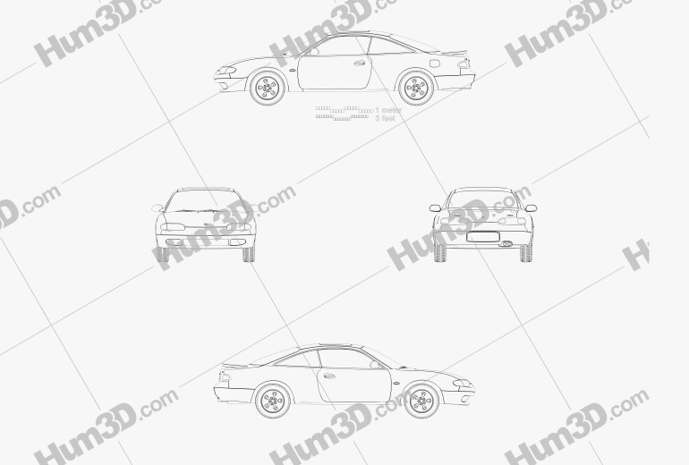 Mazda MX-6 1998 Blueprint