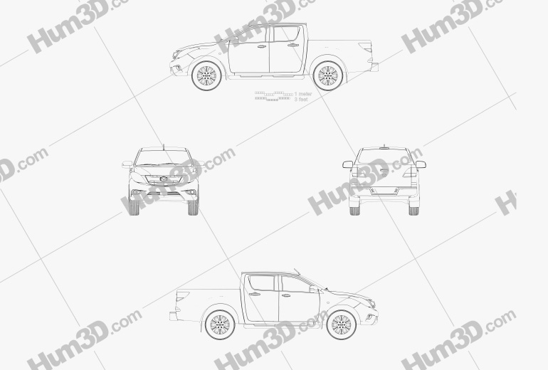 Mazda BT-50 Double Cab 2019 Blueprint