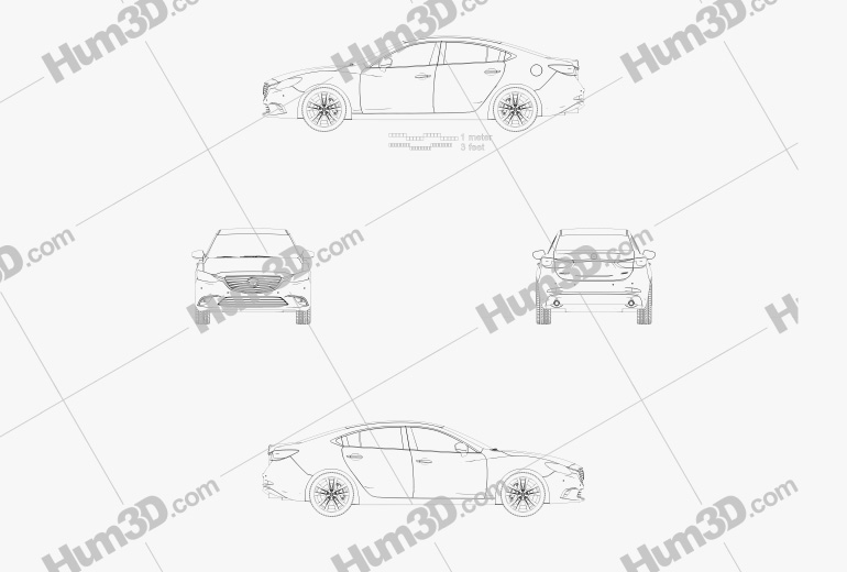 Mazda 6 GJ 2018 Blueprint