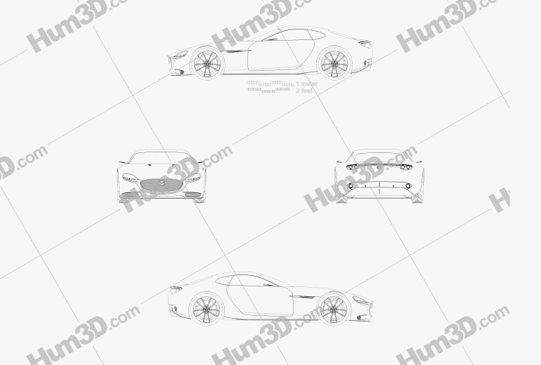 Mazda RX Vision 2015 Креслення