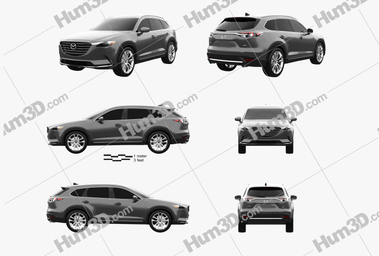 Mazda CX-9 2019 Blueprint Template