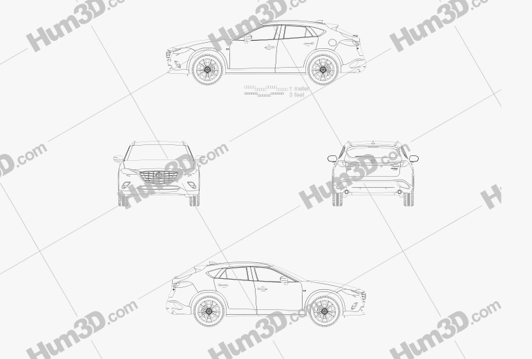 Mazda CX-4 2020 Blueprint