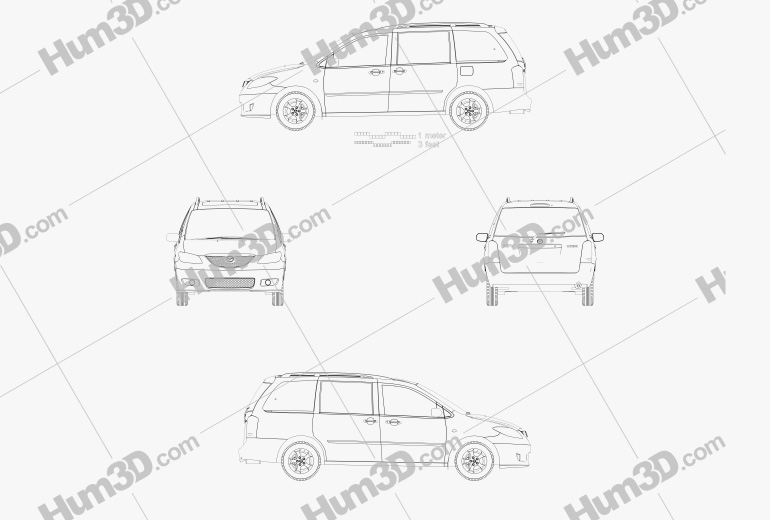 Mazda MPV (LW) 2006 Blueprint