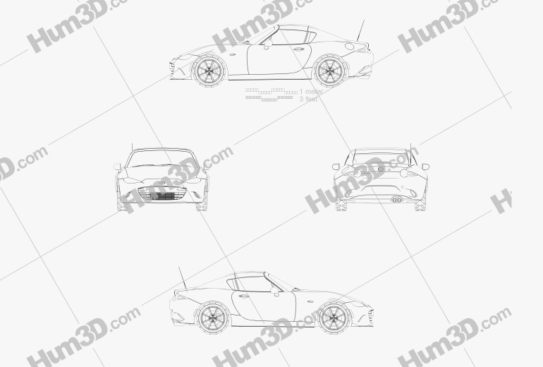 Mazda MX-5 RF 2016 蓝图