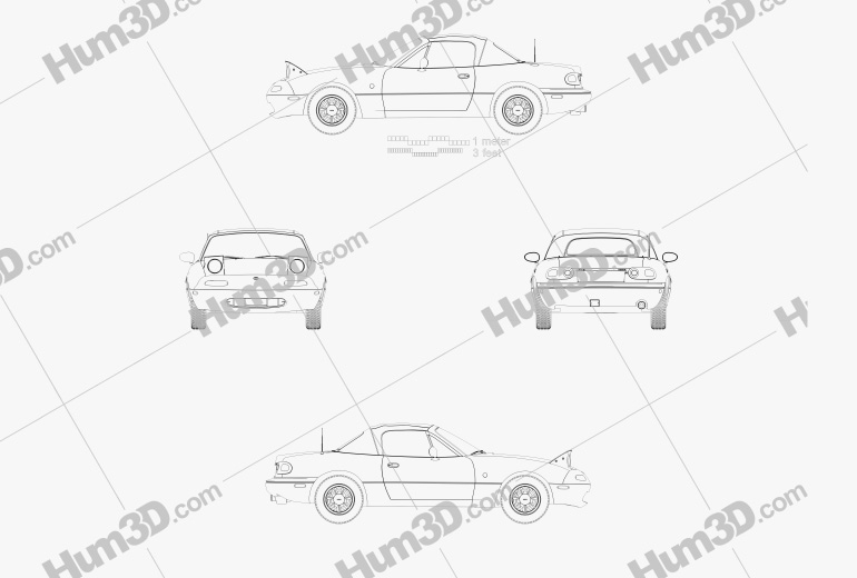 Mazda MX-5 1997 Blueprint