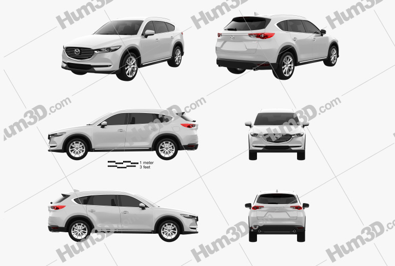 Mazda CX-8 2020 Blueprint Template