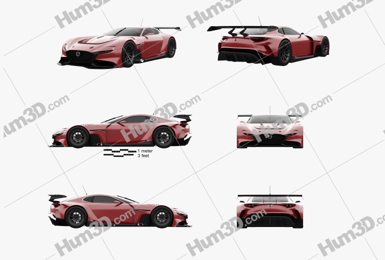 Mazda RX-Vision GT3 2022 Blueprint Template