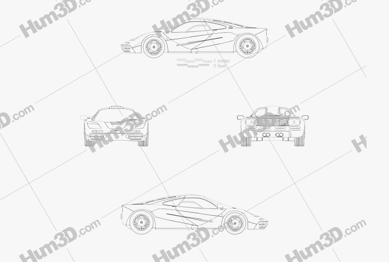 McLaren F1 1998 Blueprint