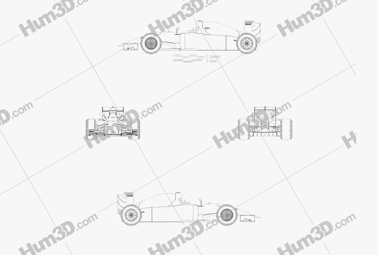 McLaren MP4-30 2015 Blueprint
