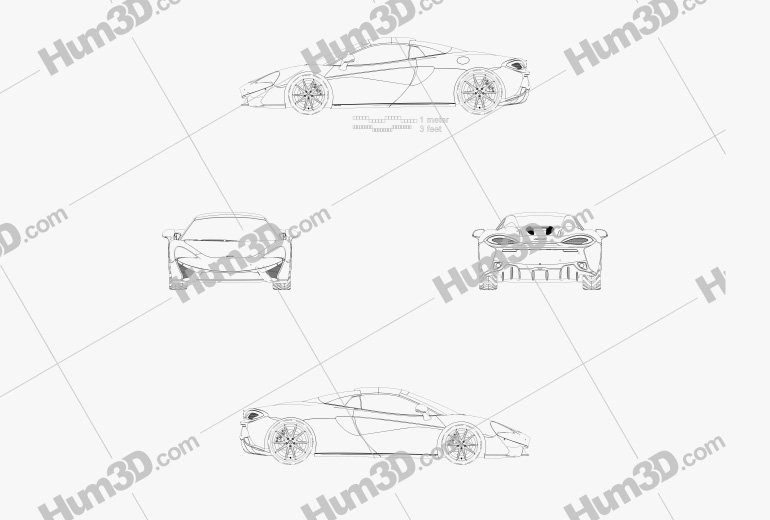 McLaren 570S Spider 2019 Blueprint