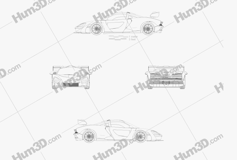 McLaren Senna 2020 Blueprint