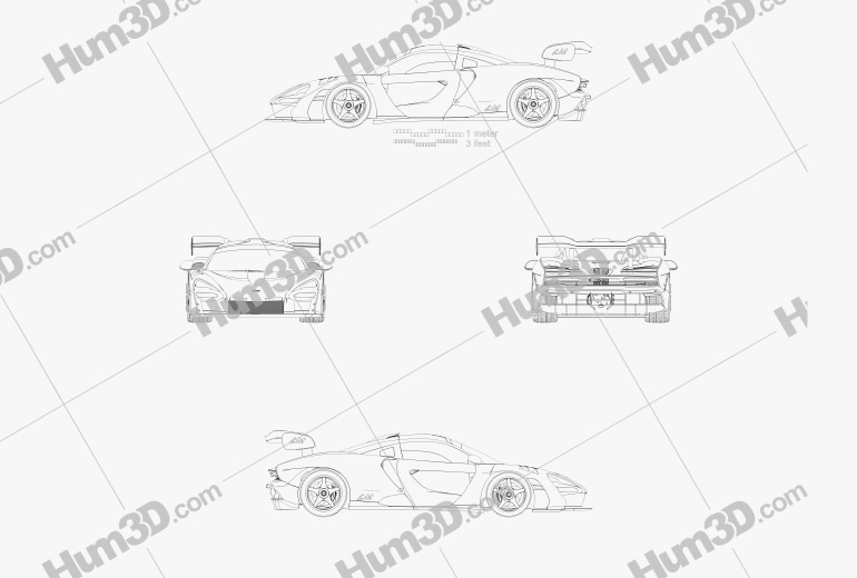 McLaren Senna LM 2022 Blueprint