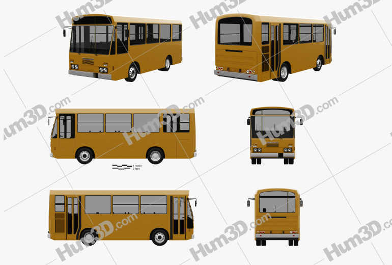 Menarini C13 bus 1981 Blueprint Template