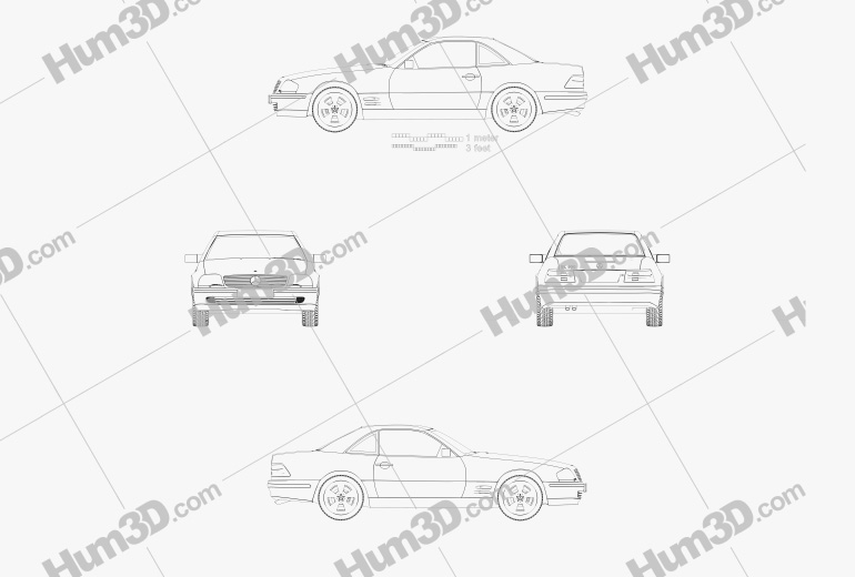 Mercedes-Benz SLクラス (R129) 2002 設計図