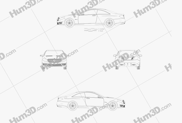 Mercedes-Benz CLクラス 65 AMG 2012 設計図