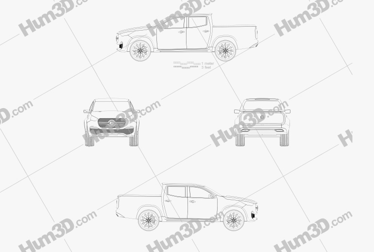 Mercedes-Benz X-Klasse Konzept stylish explorer 2018 Blueprint