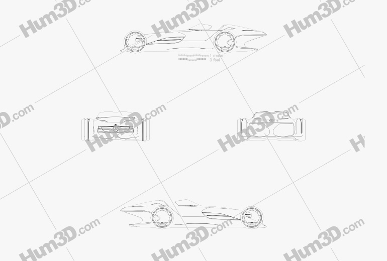 Mercedes-Benz Silver Arrow 2016 Disegno Tecnico