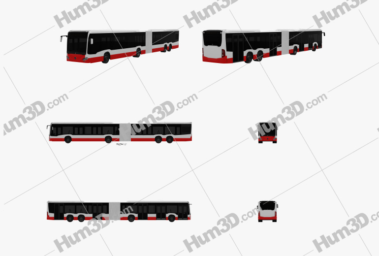 Mercedes-Benz CapaCity L 5-door bus 2014 Blueprint Template