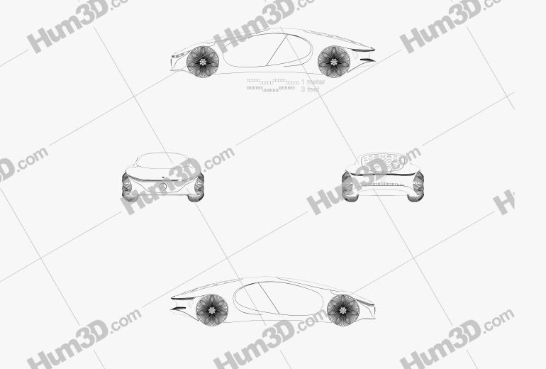 Mercedes-Benz Vision AVTR 2021 ブループリント