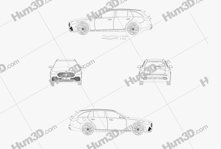 Mercedes-Benz C-Klasse All-Terrain 2021 Blueprint