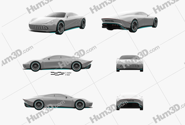 Mercedes-Benz Vision AMG 2022 Blueprint Template