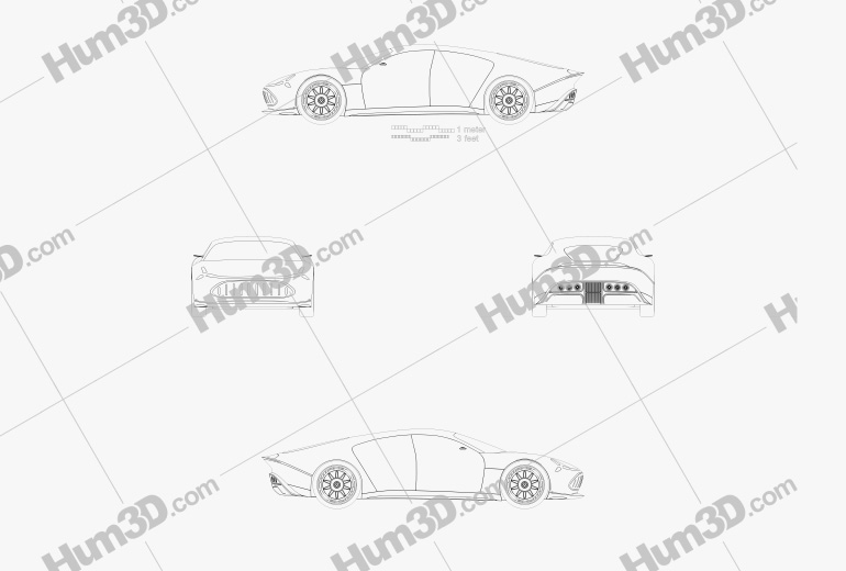 Mercedes-Benz Vision AMG 2022 Креслення
