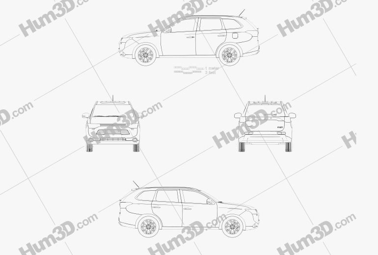 Mitsubishi Outlander PHEV 2016 Blueprint